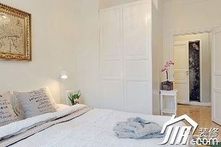 宜家风格小户型经济型80平米卧室床图片