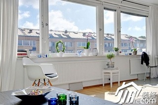 北欧风格一居室经济型40平米客厅窗帘效果图