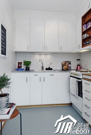 北欧风格一居室经济型40平米厨房橱柜图片