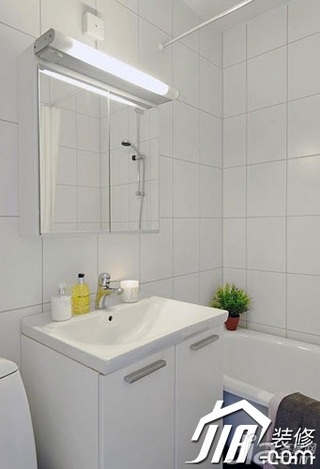 北欧风格一居室经济型40平米卫生间洗手台效果图