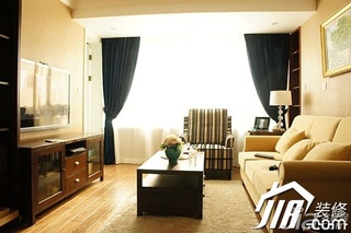 美式风格小户型舒适富裕型90平米厨房沙发婚房设计图