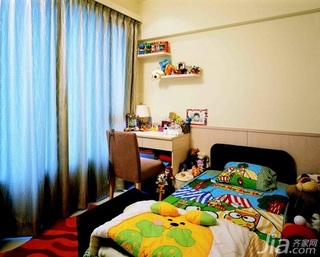简约风格三居室70平米儿童房床图片