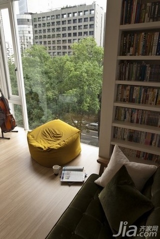 欧式风格一居室40平米书架效果图