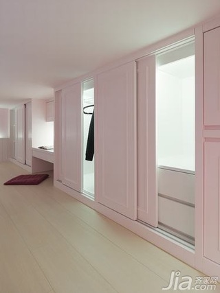 混搭风格一居室粉色10-15万走廊装修效果图