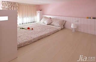 混搭风格一居室可爱粉色10-15万卧室卧室背景墙床效果图