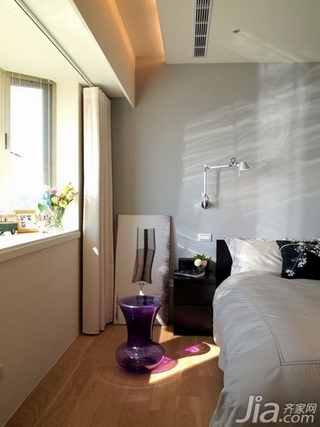 欧式风格一居室50平米卧室床图片