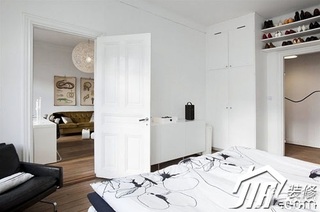 简约风格二居室舒适70平米卧室床效果图