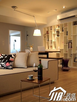 简约风格二居室富裕型110平米客厅沙发旧房改造设计图纸
