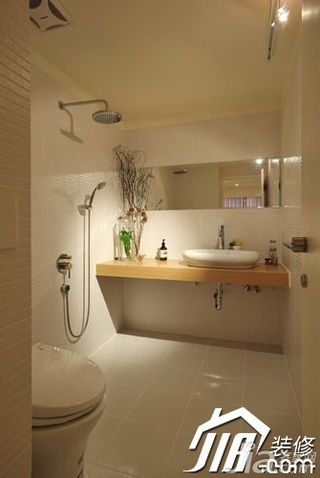 简约风格二居室富裕型110平米卫生间洗手台旧房改造平面图