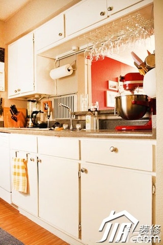 美式风格小户型经济型70平米厨房背景墙设计图