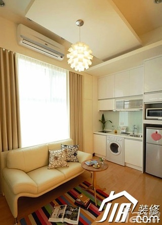 欧式风格小户型简洁40平米客厅沙发图片