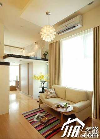 欧式风格小户型简洁40平米客厅沙发效果图