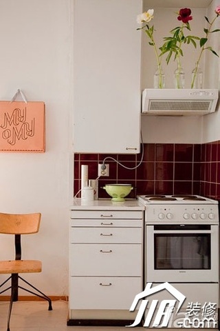 简约风格小户型简洁白色40平米厨房设计图纸