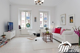 欧式风格一居室富裕型80平米客厅沙发图片