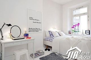 欧式风格一居室富裕型80平米卧室床图片