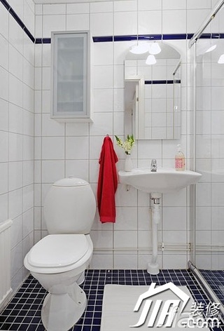 欧式风格一居室富裕型80平米卫生间洗手台效果图