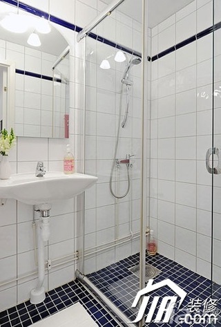 欧式风格一居室富裕型80平米卫生间洗手台效果图