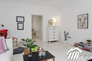 欧式风格一居室富裕型80平米客厅茶几图片