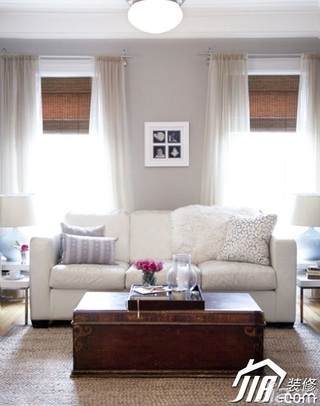 欧式风格二居室简洁80平米客厅沙发效果图