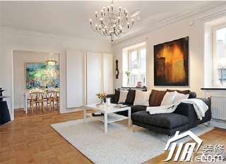 简约风格二居室富裕型客厅背景墙沙发图片