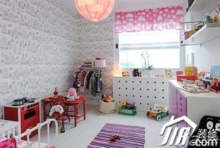 欧式风格二居室100平米儿童房壁纸图片