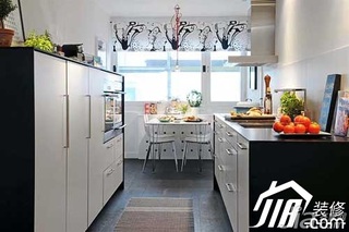 欧式风格二居室100平米厨房橱柜设计图纸