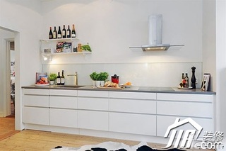 宜家风格二居室简洁白色经济型厨房橱柜定制