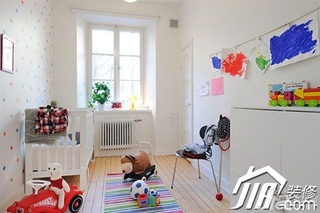 宜家风格二居室可爱经济型儿童房儿童床效果图