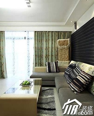 混搭风格三居室90平米客厅沙发效果图