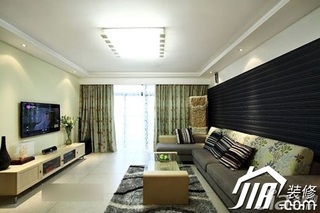 混搭风格三居室简洁90平米客厅沙发图片