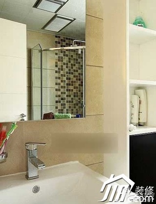 混搭风格三居室90平米卫生间洗手台图片