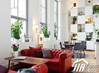 loft风格小户型经济型客厅沙发效果图