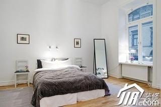 宜家风格二居室简洁富裕型卧室床效果图