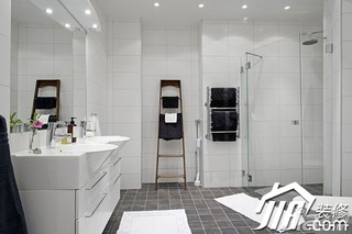 宜家风格二居室富裕型卫生间洗手台图片