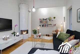 宜家风格小户型经济型50平米客厅沙发效果图