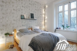宜家风格小户型经济型50平米卧室壁纸效果图