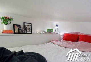 宜家风格小户型经济型50平米卧室床图片