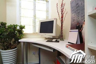 一居室经济型60平米书房书桌二手房家装图