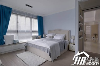 美式乡村风格三居室富裕型130平米卧室飘窗窗帘图片