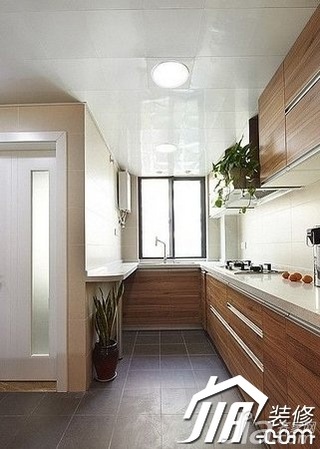 简约风格一居室简洁富裕型60平米厨房橱柜设计