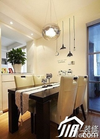 简约风格一居室简洁富裕型60平米餐厅餐桌效果图