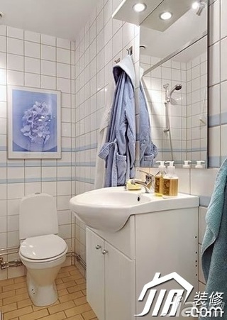 欧式风格40平米卫生间洗手台效果图