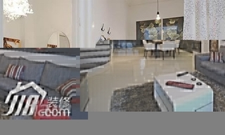 欧式风格复式富裕型130平米客厅沙发背景墙茶几图片