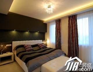 欧式风格复式富裕型130平米卧室卧室背景墙床效果图