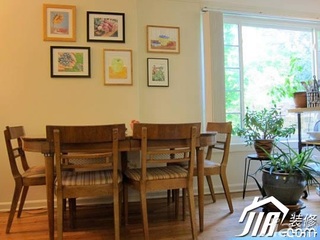 简约风格一居室舒适富裕型70平米餐厅餐桌图片