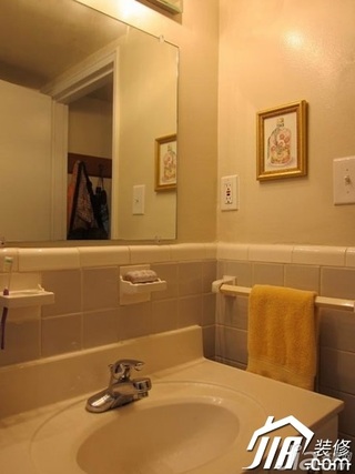 简约风格一居室富裕型70平米卫生间洗手台图片