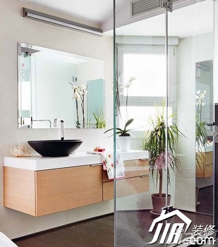 复式装修,110平米装修,5-10万装修,欧式风格,卫生间,洗手台,简洁,浴室柜