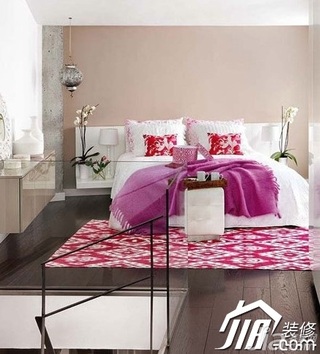 欧式风格复式温馨5-10万110平米卧室床图片