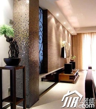 中式风格复式10-15万120平米客厅电视柜效果图