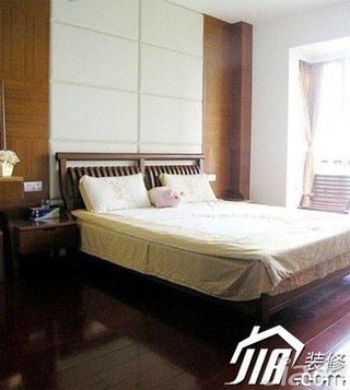中式风格复式简洁10-15万120平米卧室床图片